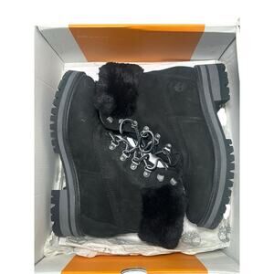 NEW Women's Timberland Courmayeur Valley 6” Waterproof Shearling Boots Black